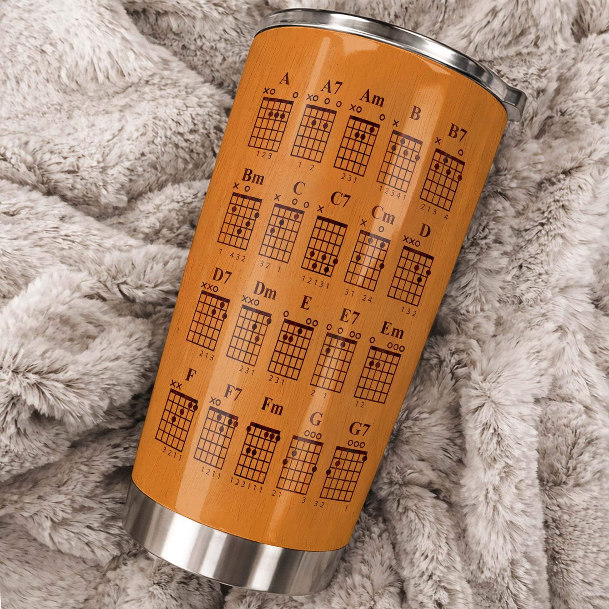 Strumming To The Rhythm Acoustic Guitar And Music Chords