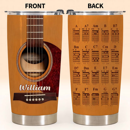 Strumming To The Rhythm Acoustic Guitar And Music Chords