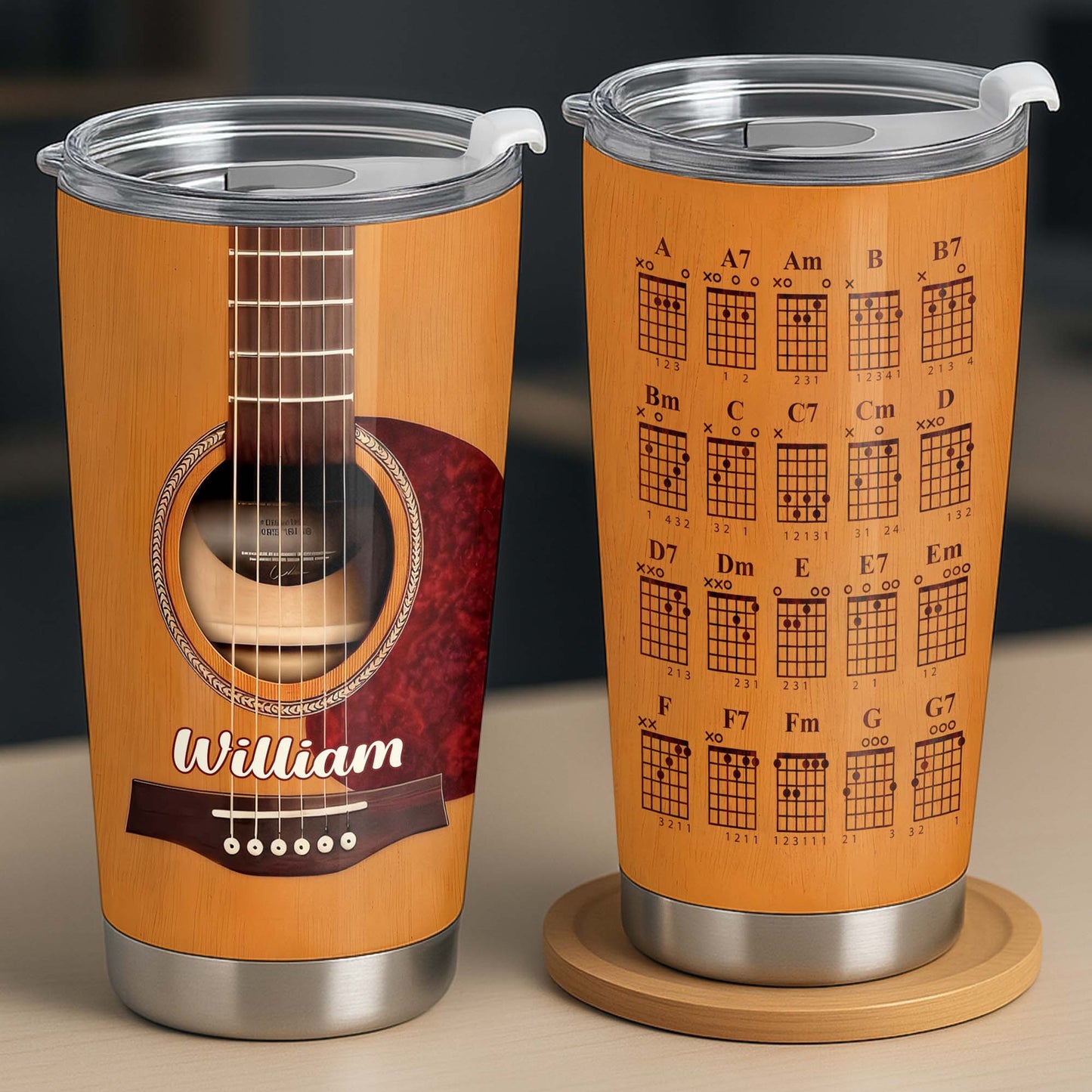 Strumming To The Rhythm Acoustic Guitar And Music Chords