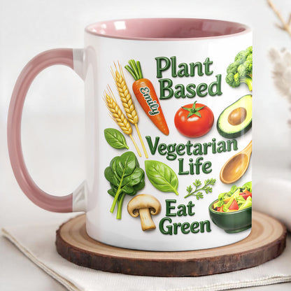 Plant Based Vegetarian Life Eat Green With Fresh Vegetables