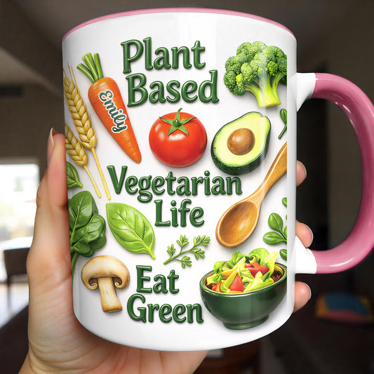 Plant Based Vegetarian Life Eat Green With Fresh Vegetables