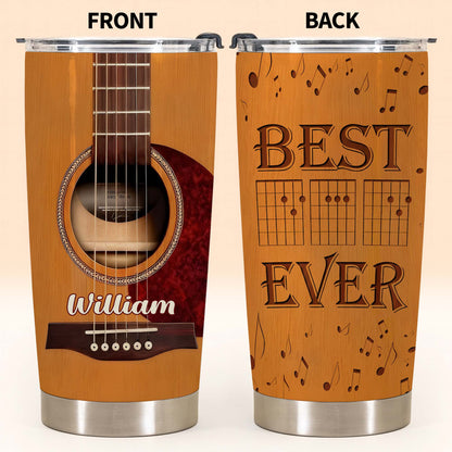 Best Ever Guitar Player Music Notes And Chords - Personalized Custom Stainless Steel Tumbler 20oz 30oz - HOB100_TB