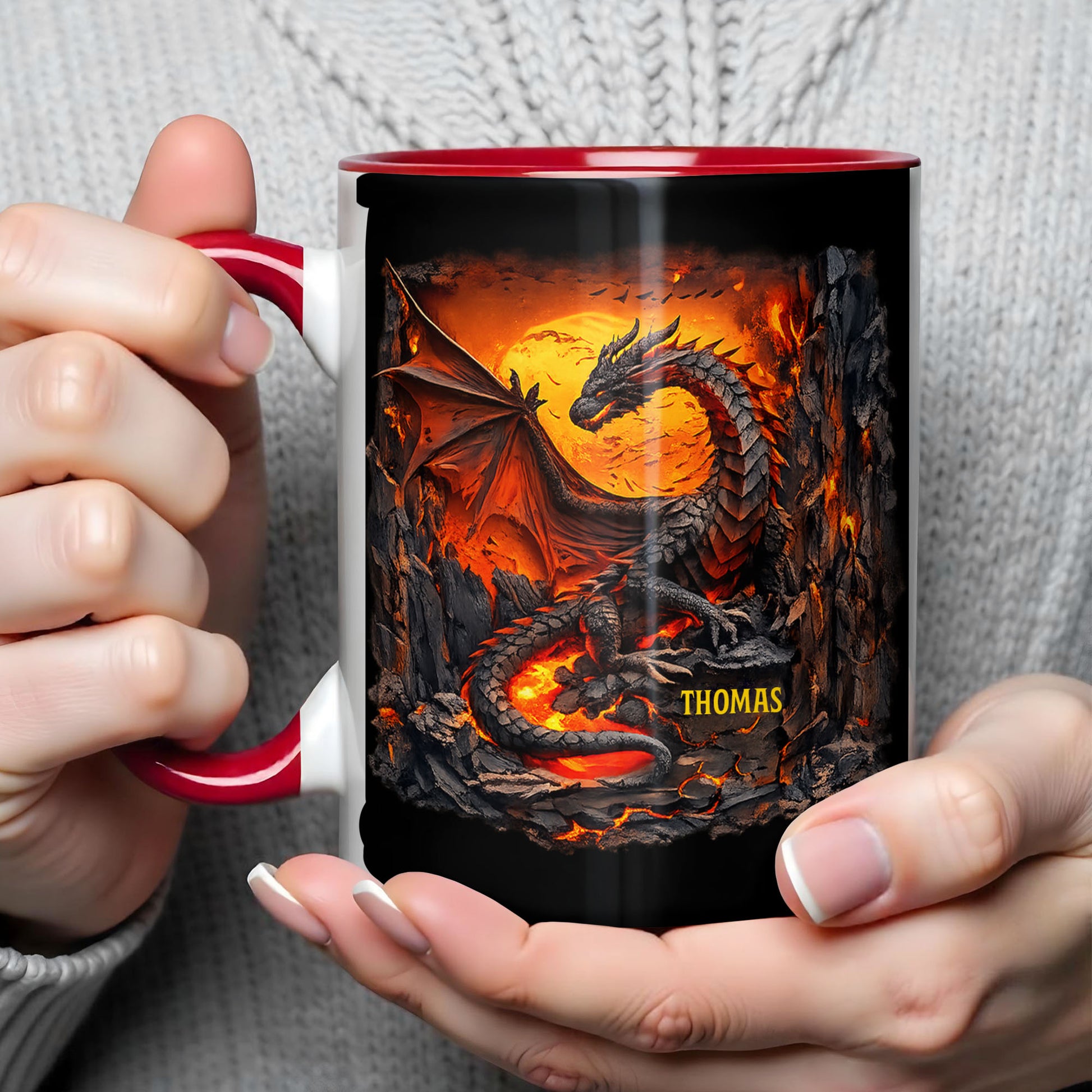 Rise From The Ashes Dragon Spirit Fire And Lava Mountain