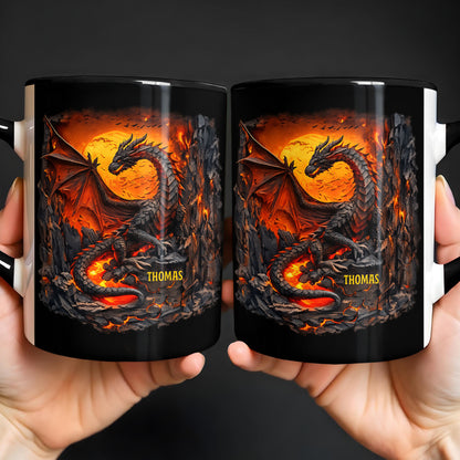 Rise From The Ashes Dragon Spirit Fire And Lava Mountain