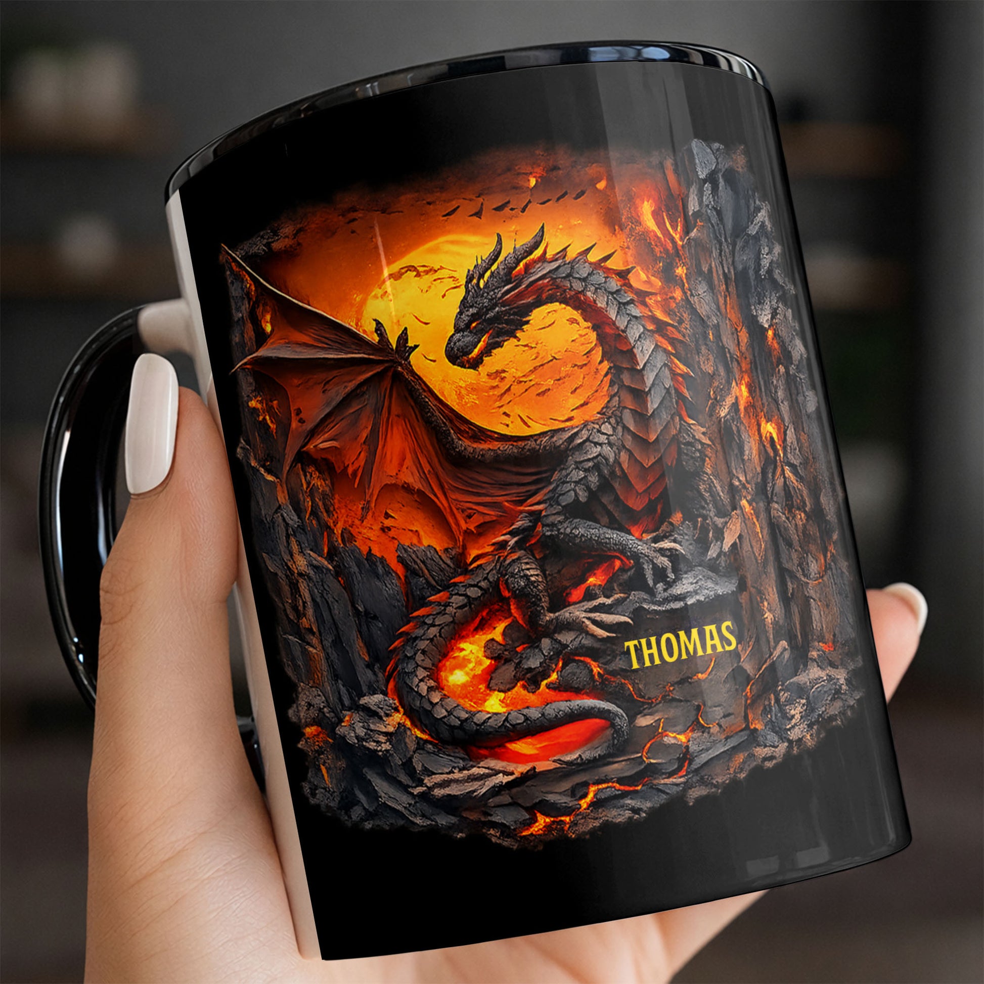 Rise From The Ashes Dragon Spirit Fire And Lava Mountain