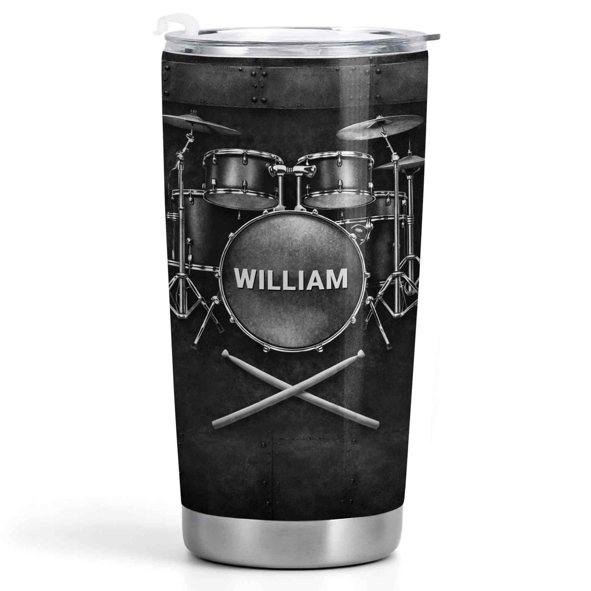 Drummer Nutrition Facts One Legendary Drummer With Drum Set And Sticks