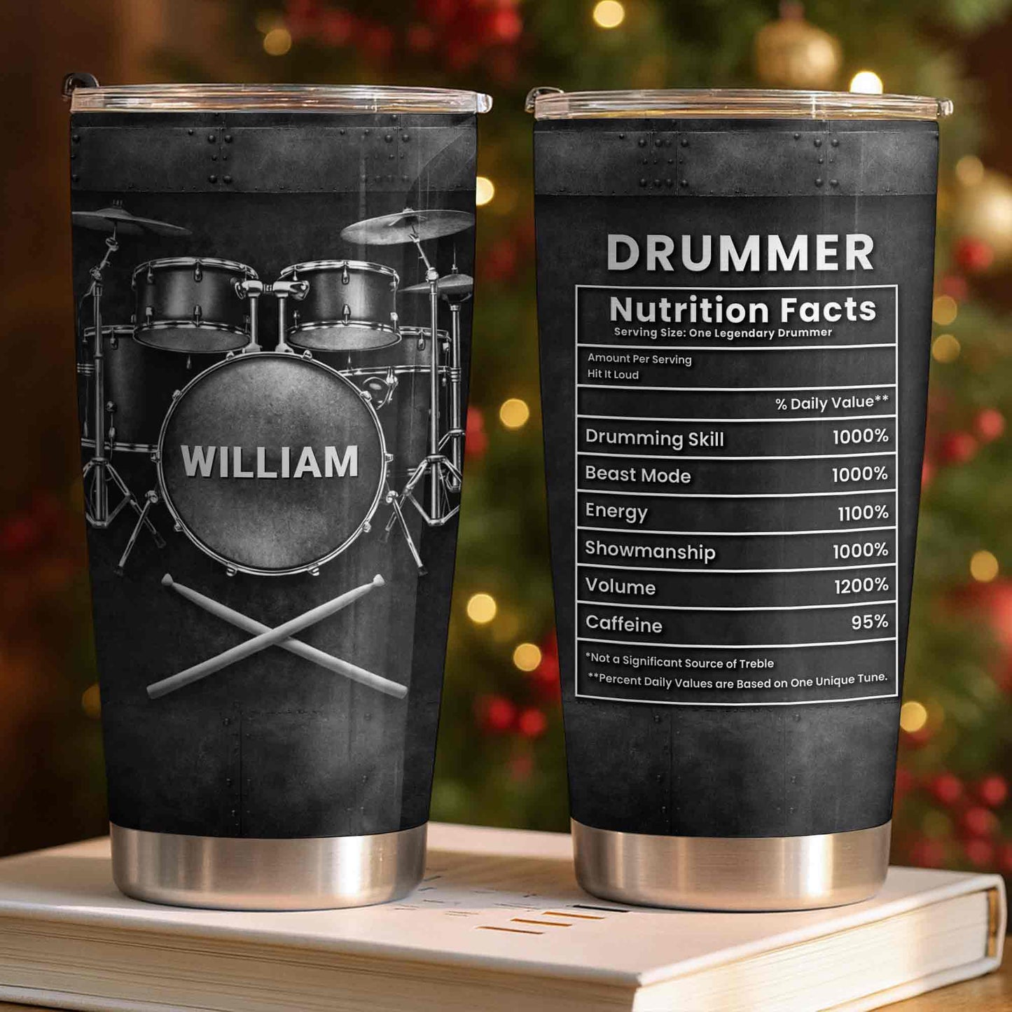 Drummer Nutrition Facts One Legendary Drummer With Drum Set And Sticks