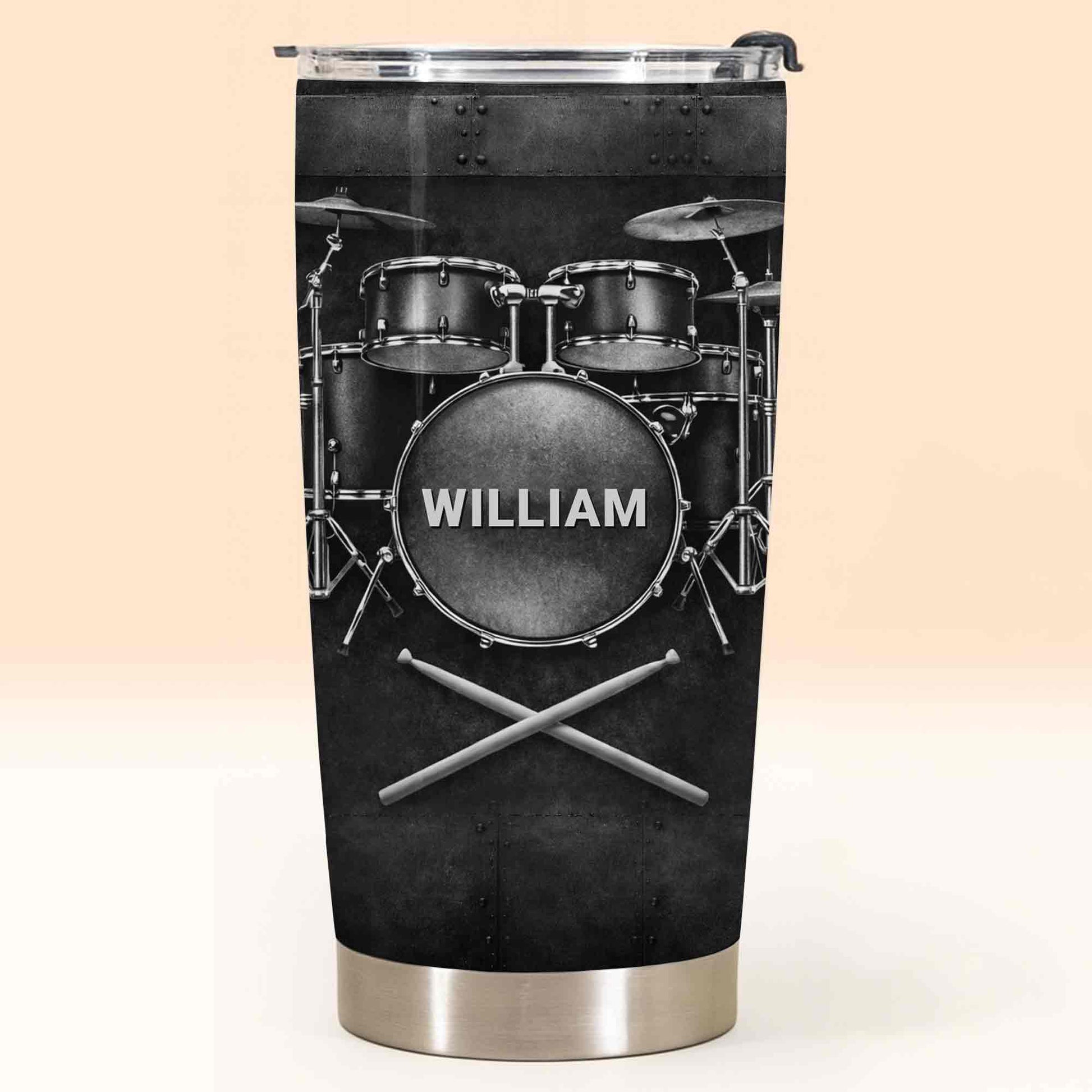 Drummer Nutrition Facts One Legendary Drummer With Drum Set And Sticks