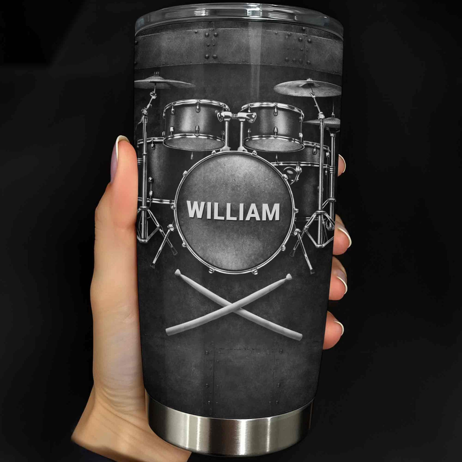 Drummer Nutrition Facts One Legendary Drummer With Drum Set And Sticks