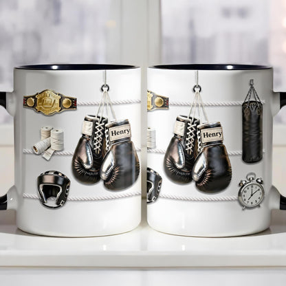 Keep Fighting For Your Dreams Boxing Gloves And Championship Belt