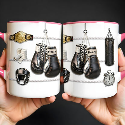 Keep Fighting For Your Dreams Boxing Gloves And Championship Belt