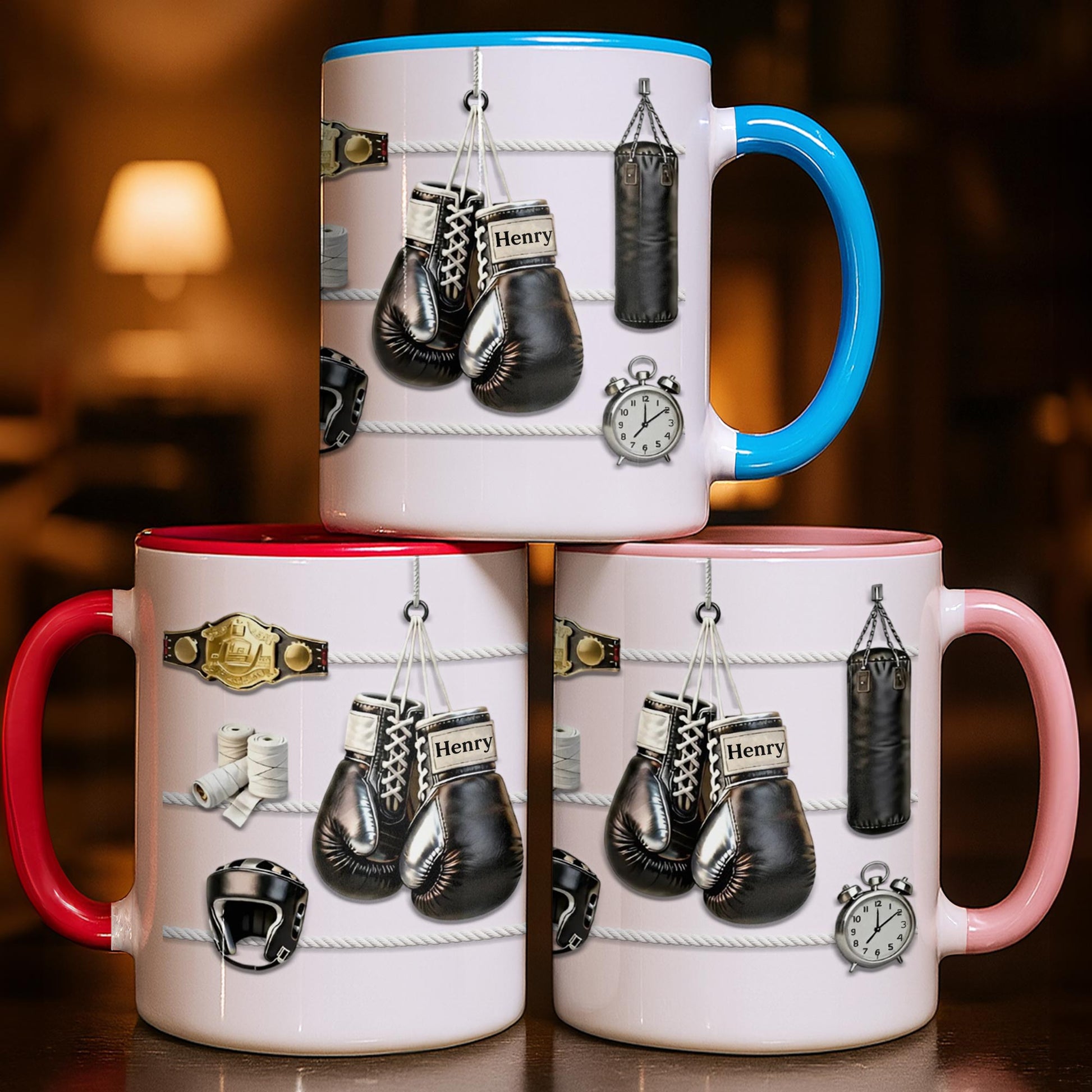 Keep Fighting For Your Dreams Boxing Gloves And Championship Belt