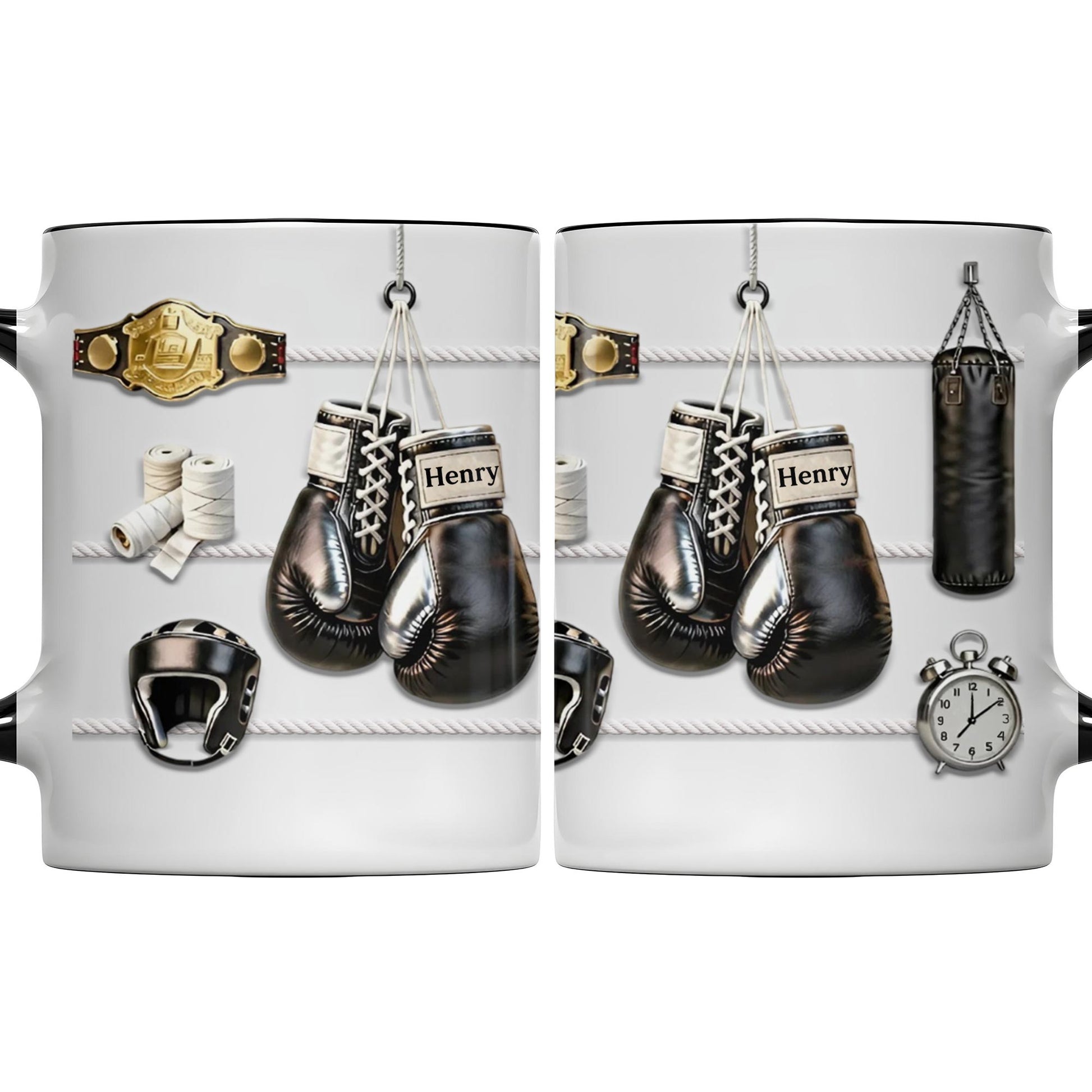 Keep Fighting For Your Dreams Boxing Gloves And Championship Belt