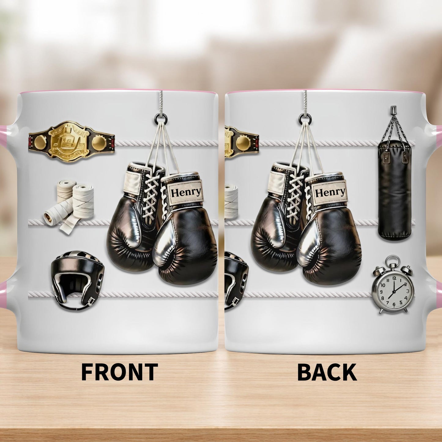 Keep Fighting For Your Dreams Boxing Gloves And Championship Belt