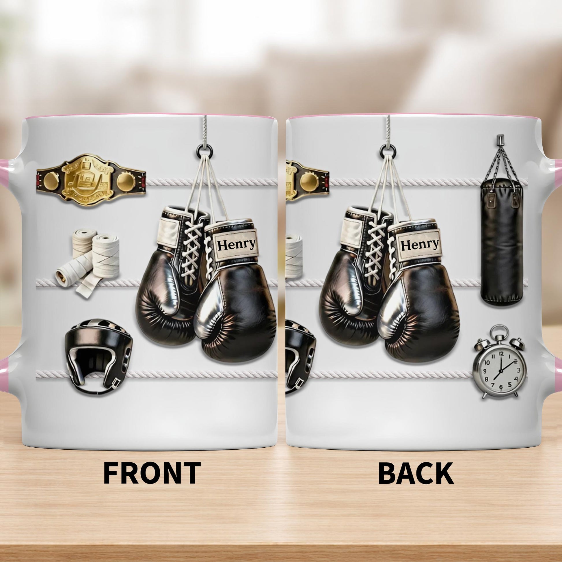 Keep Fighting For Your Dreams Boxing Gloves And Championship Belt