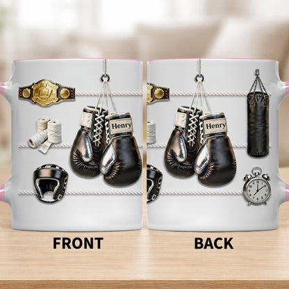 Keep Fighting For Your Dreams Boxing Gloves And Championship Belt