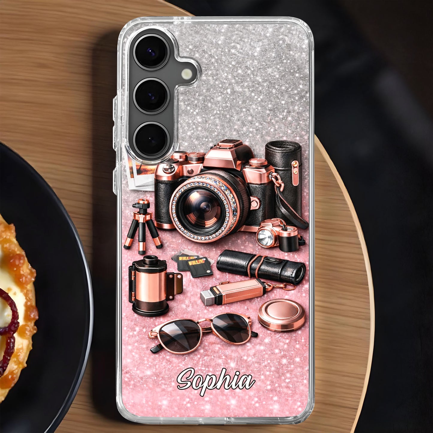 Capture The Magic Of Every Moment Rose Gold Camera And Glitter