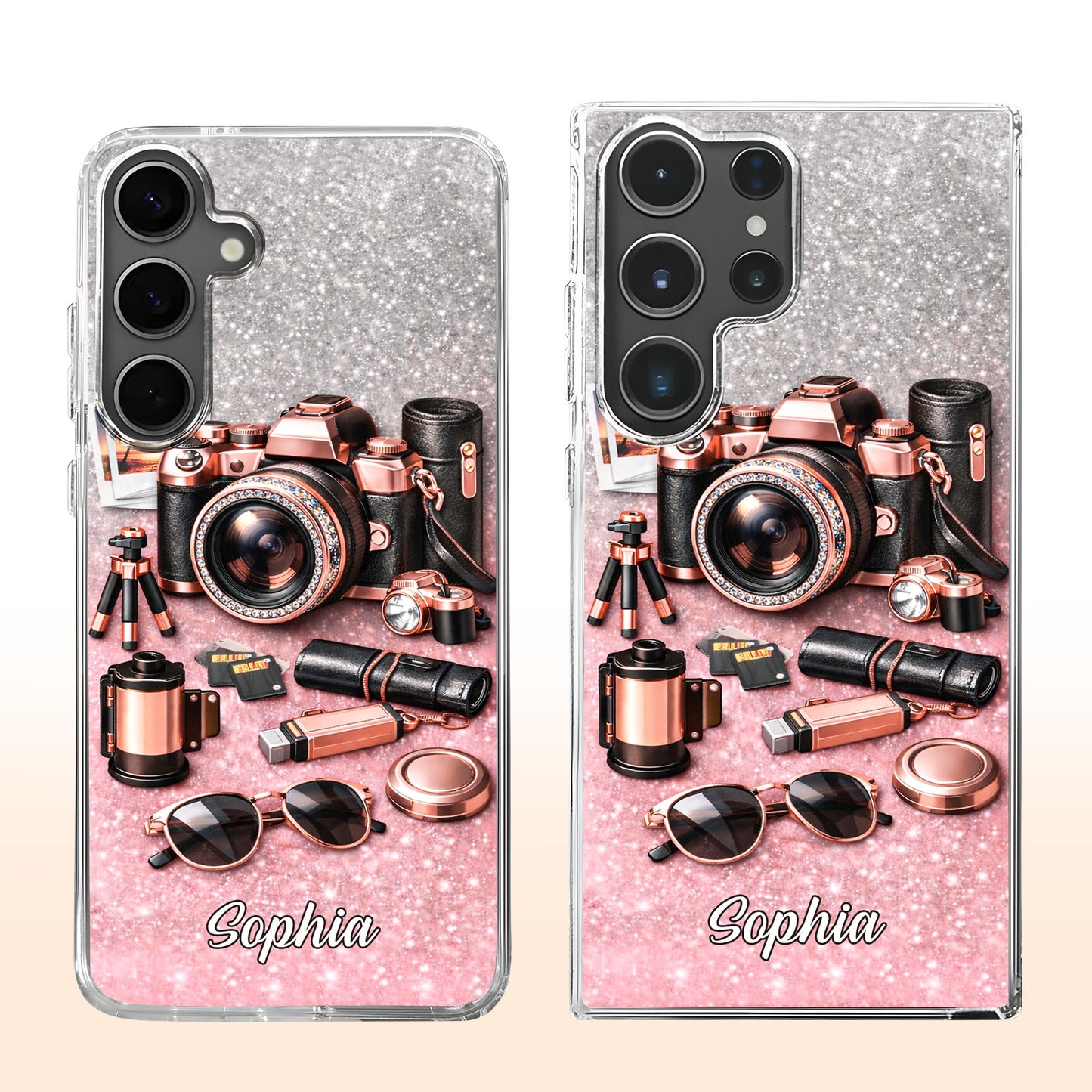 Capture The Magic Of Every Moment Rose Gold Camera And Glitter