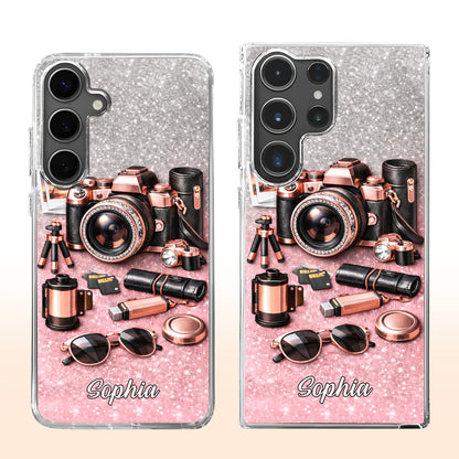 Capture The Magic Of Every Moment Rose Gold Camera And Glitter