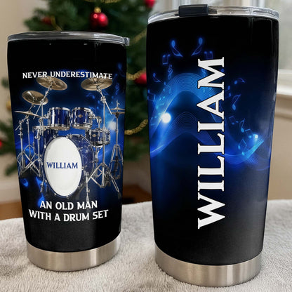 Never Underestimate An Old Man With A Drum Set Music Instrument