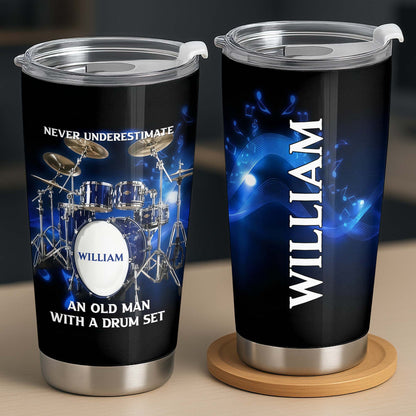 Never Underestimate An Old Man With A Drum Set Music Instrument