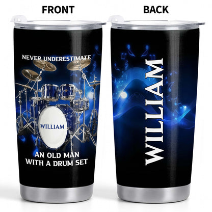 Never Underestimate An Old Man With A Drum Set Music Instrument