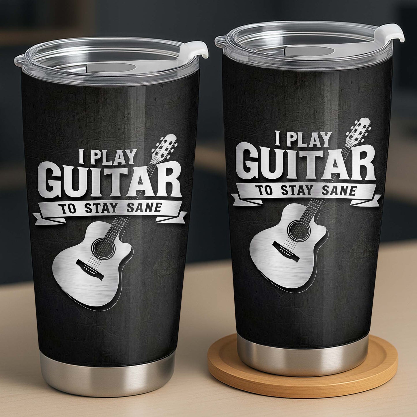 I Play Guitar To Stay Sane Acoustic Music Design