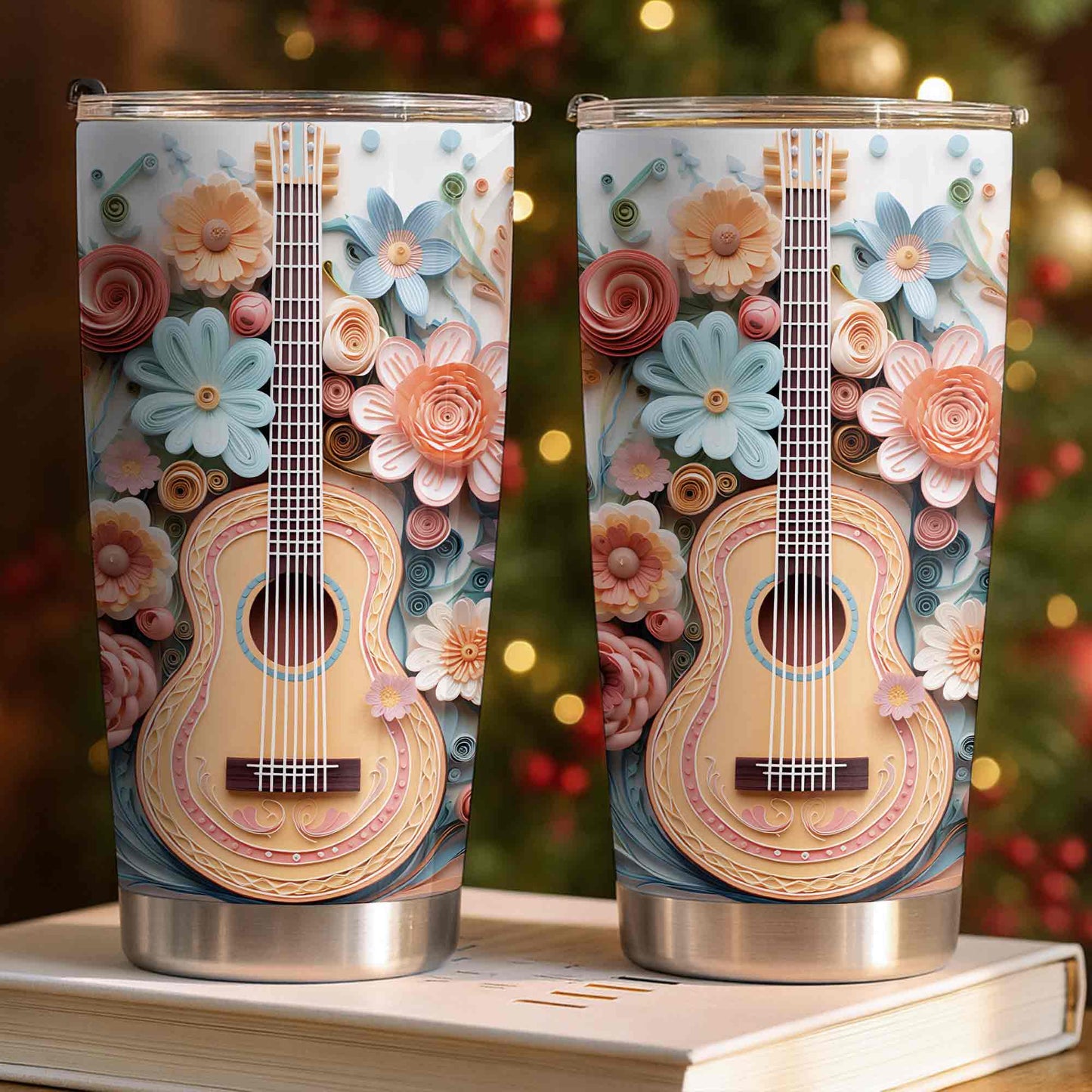 Where Words Fail Music Speaks Guitar And Colorful Flowers