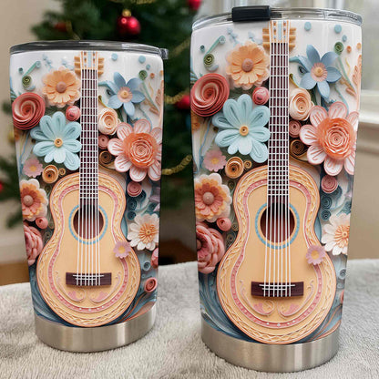 Where Words Fail Music Speaks Guitar And Colorful Flowers