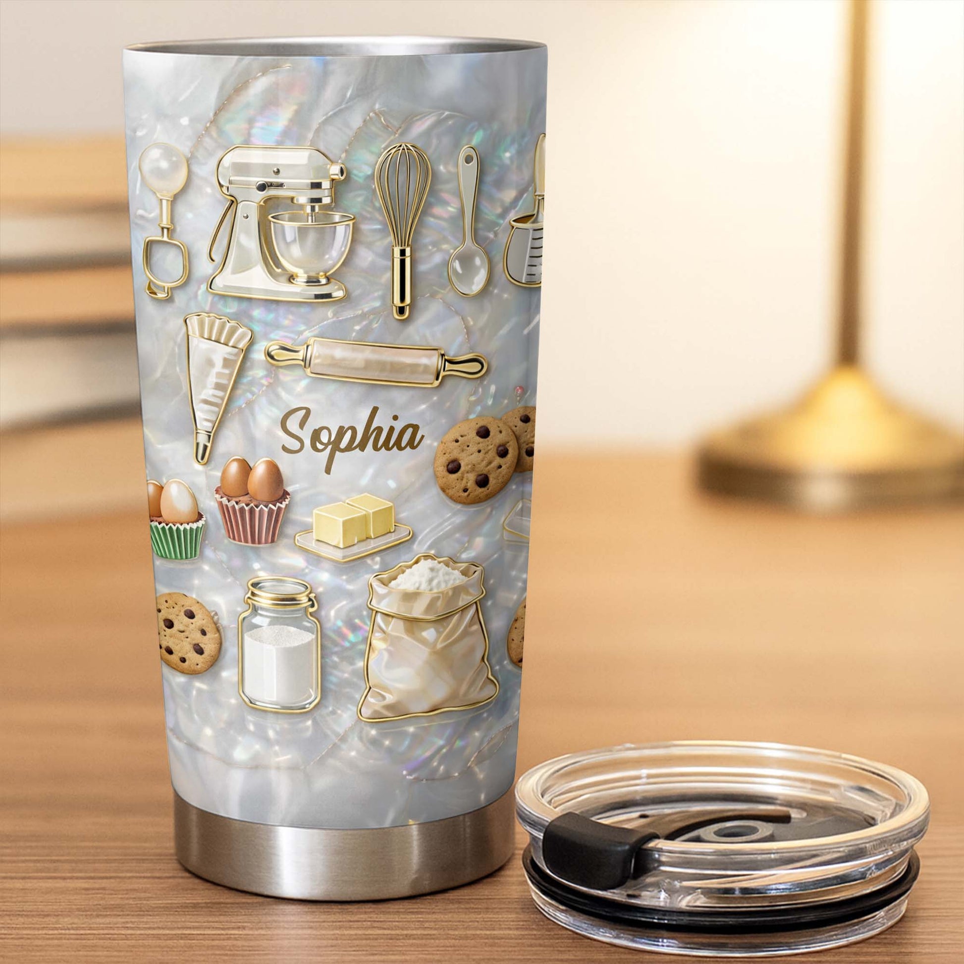 Baking With Love And Sweet Ingredients Stand Mixer And Cookies