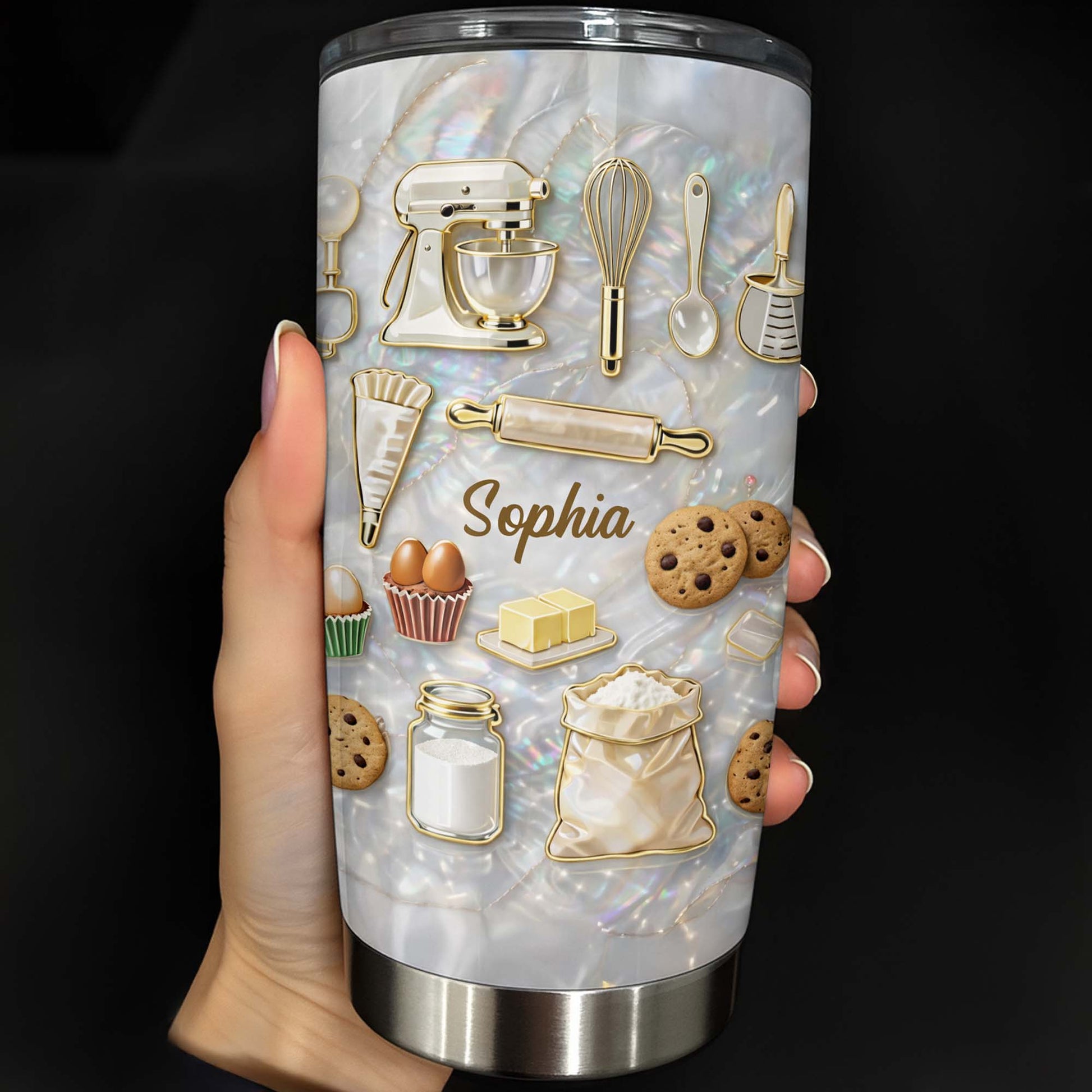 Baking With Love And Sweet Ingredients Stand Mixer And Cookies