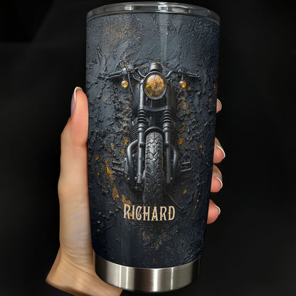 Classic Motorcycle Design With Custom Name And Vintage Art