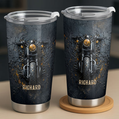 Classic Motorcycle Design With Custom Name And Vintage Art