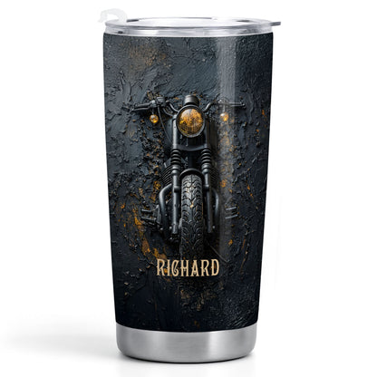 Classic Motorcycle Design With Custom Name And Vintage Art