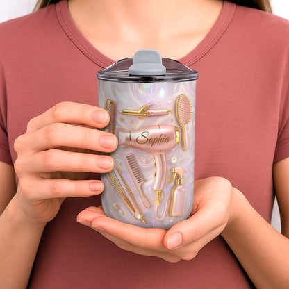 Professional Hair Stylist Essentials Hair Dryer And Styling Tools - Personalized Custom 10oz Tumbler - HOB119_MTUM