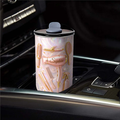 Professional Hair Stylist Essentials Hair Dryer And Styling Tools - Personalized Custom 10oz Tumbler - HOB119_MTUM