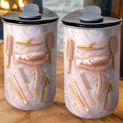 Professional Hair Stylist Essentials Hair Dryer And Styling Tools - Personalized Custom 10oz Tumbler - HOB119_MTUM