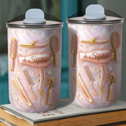 Professional Hair Stylist Essentials Hair Dryer And Styling Tools - Personalized Custom 10oz Tumbler - HOB119_MTUM
