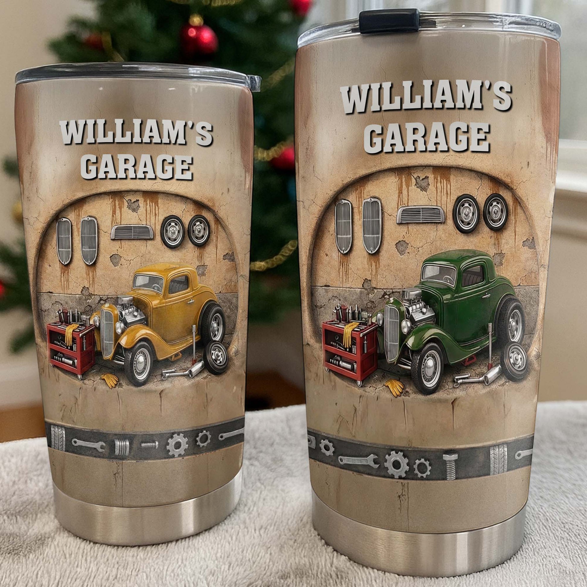 My Garage Classic Red Car And Tools