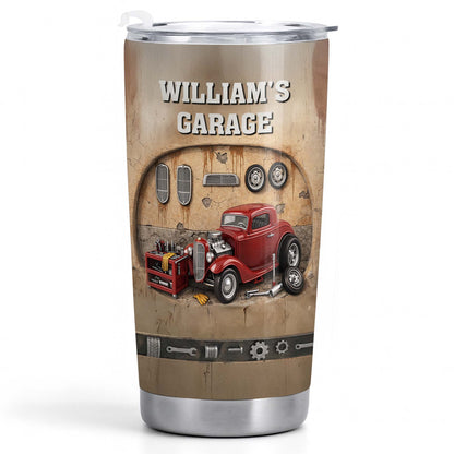 My Garage Classic Red Car And Tools