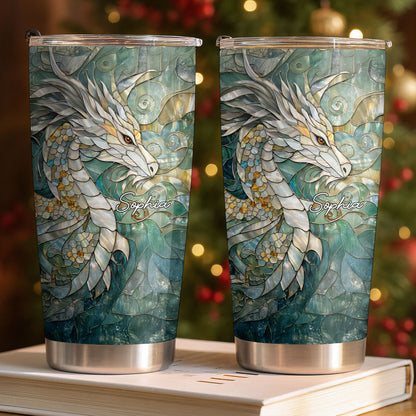 Mother Of Pearl Stained Glass Dragon Art Design