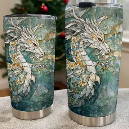 Mother Of Pearl Stained Glass Dragon Art Design