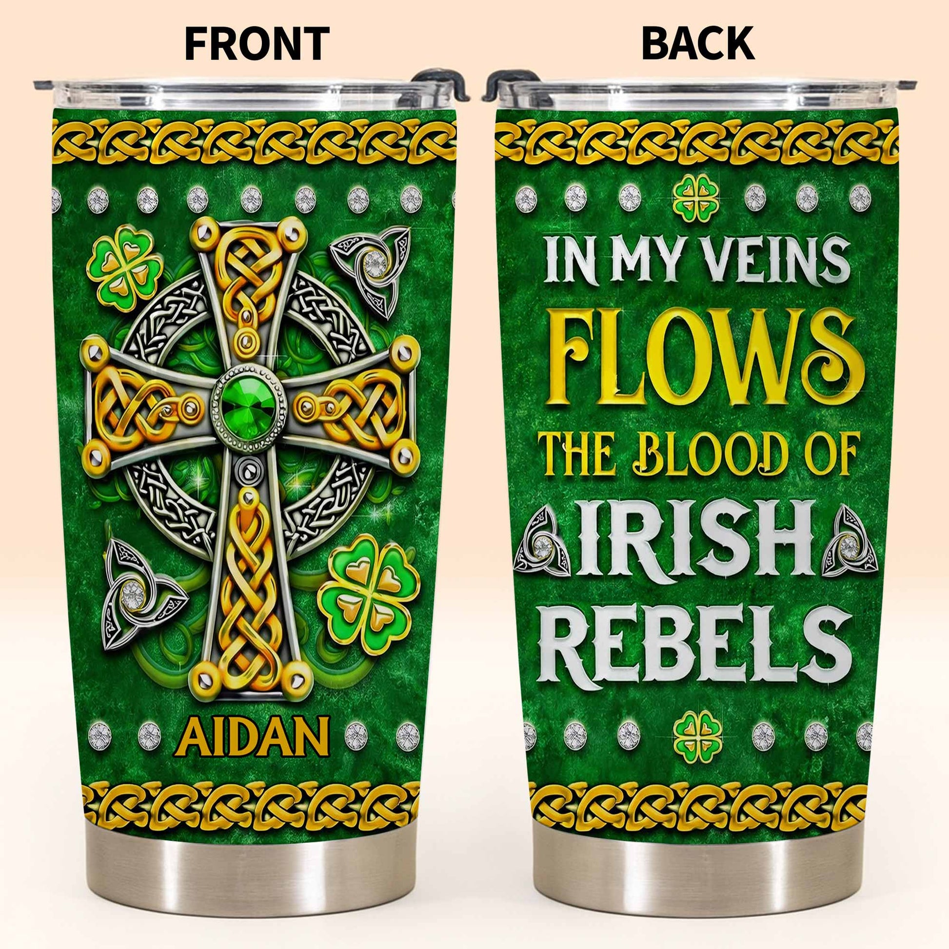 In My Veins Flows The Blood Of Irish Rebels Celtic Cross Shamrock