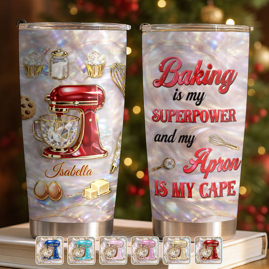 Baking With Love Red Stand Mixer And Cupcakes