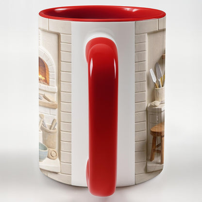 Pottery Is My Therapy With 3D Ceramic Studio And Pottery Wheel - Personalized Custom Accent Mug - HOB174_AMUG