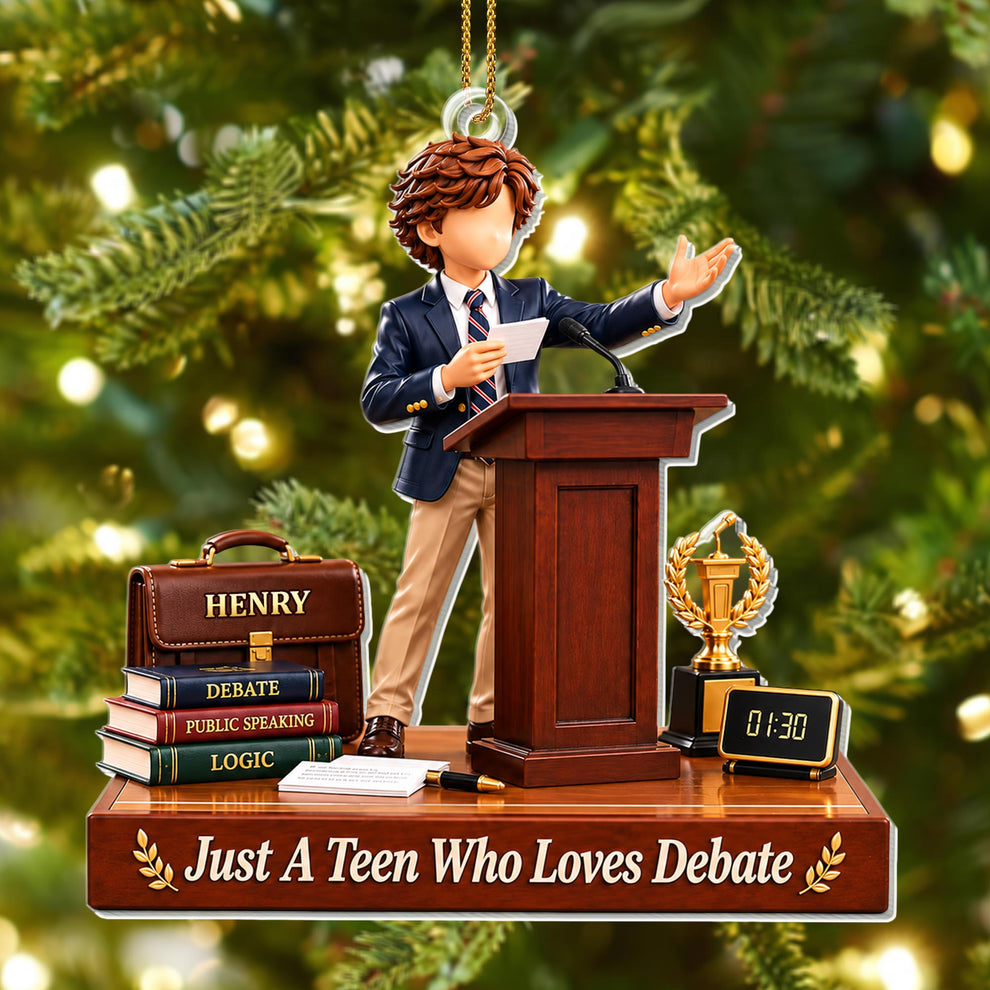 Just A Teen Who Loves Debate, Personalized Ornament, Gift For Debate ...