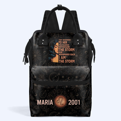 They Whispered To Her You Cannot Withstand The Storm She Whispered Back I Am The Storm - Personalized Custom Duckbilled Travel Backpack - HS006_DKB