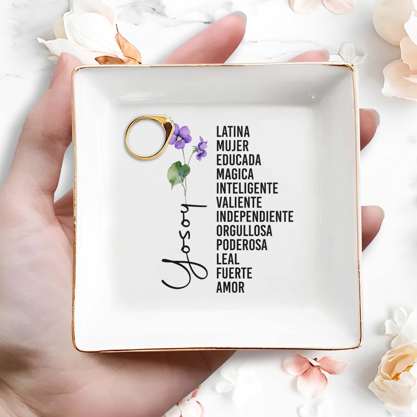 Yo Soy - Personalized Custom Jewelry Dish - HS007_SCRD