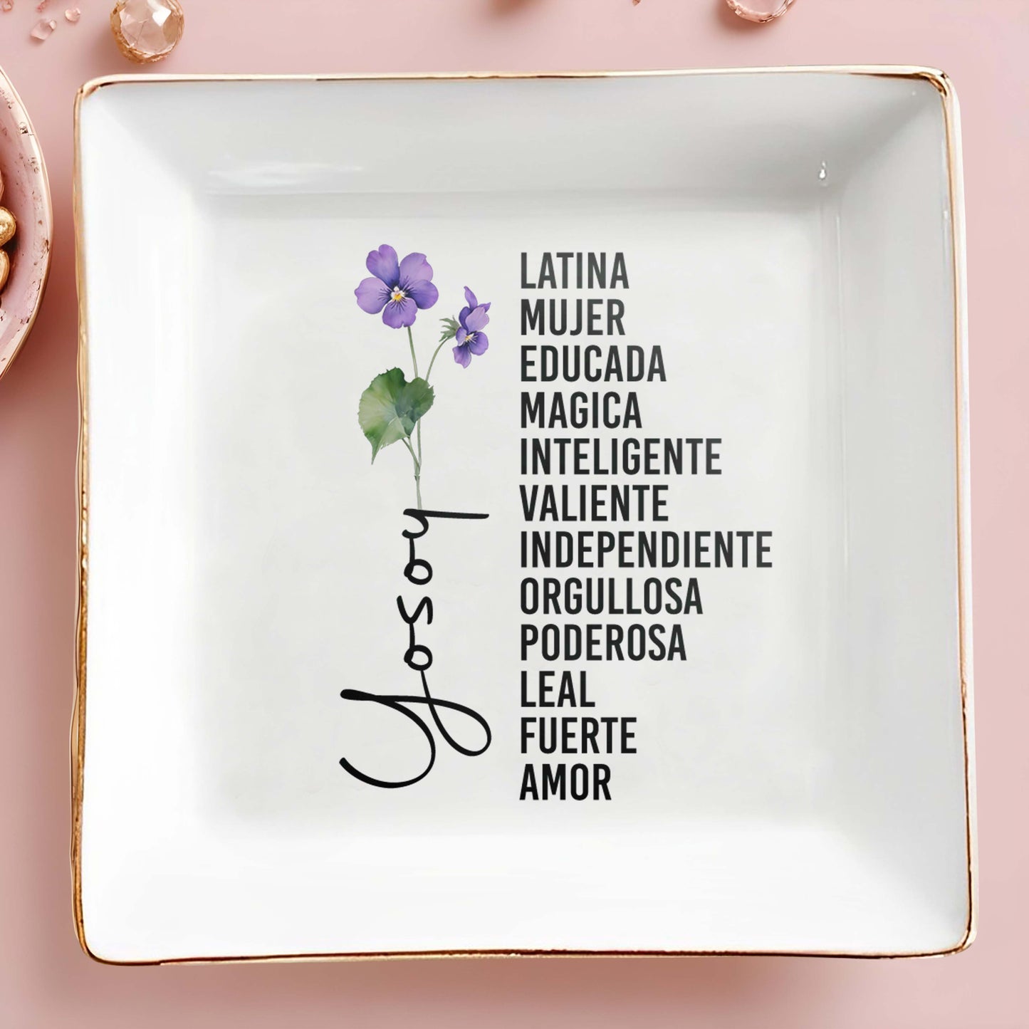 Yo Soy - Personalized Custom Jewelry Dish - HS007_SCRD