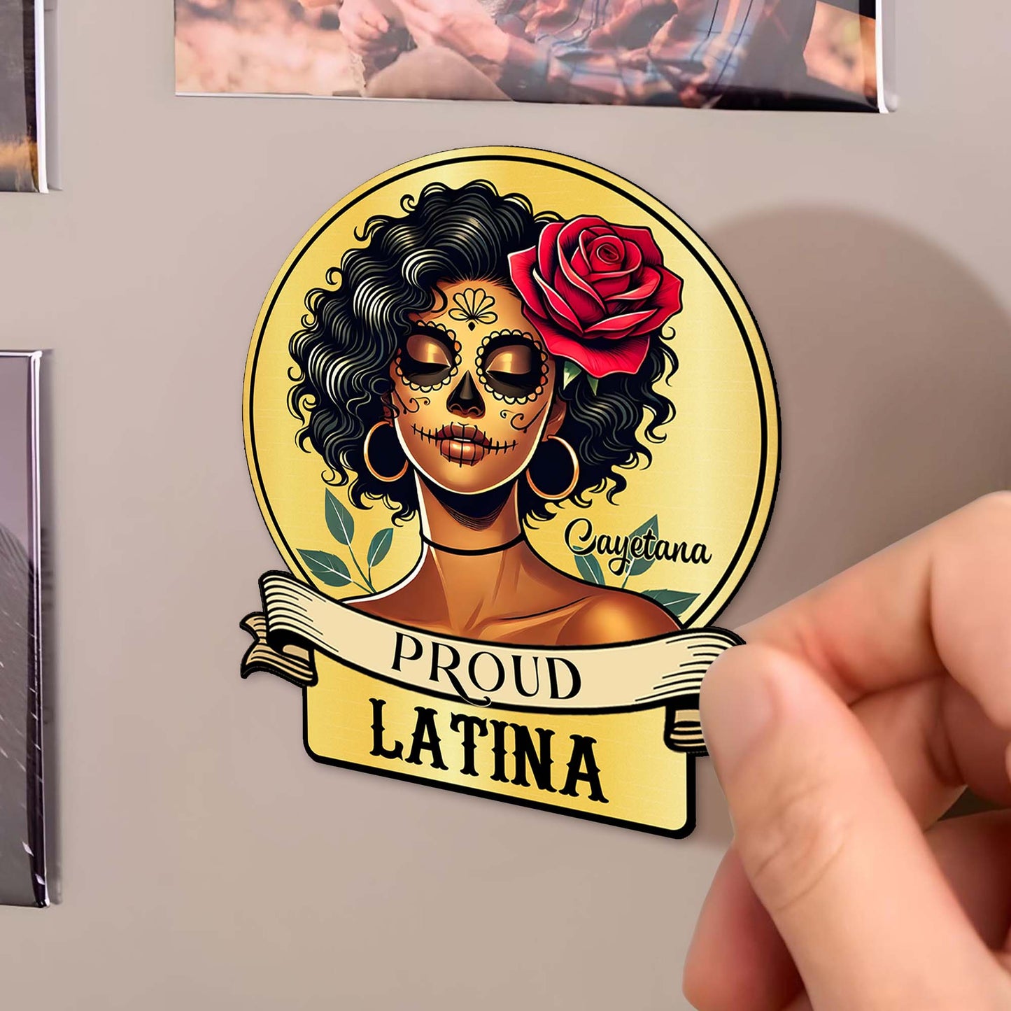 Proud Latina With Beautiful La Catrina Design